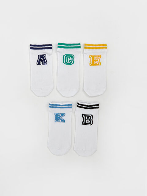 LCW Kids Desenli Erkek Çocuk Patik Çorap 5'li - S5OF53Z4-K00