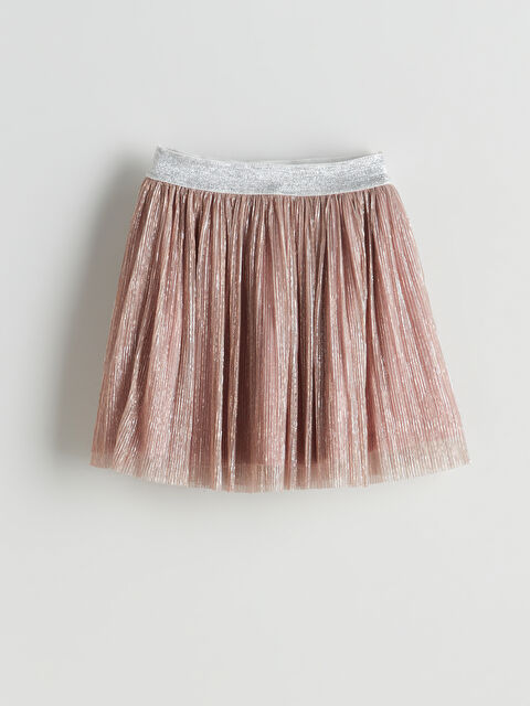 LCW Kids Beli Lastikli Pileli Kız Çocuk Etek - S5OG05Z1-FHR