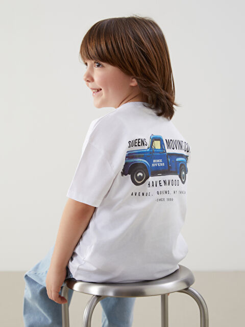 LCW Kids Bisiklet Yaka Baskılı Erkek Çocuk Tişört