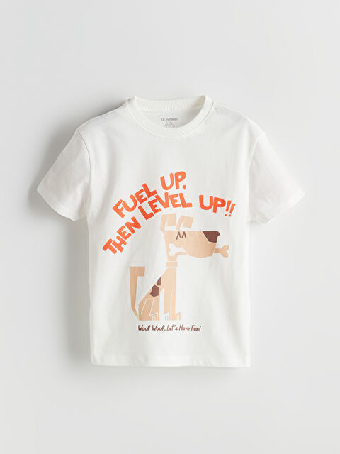 LCW Kids Bisiklet Yaka Baskılı Erkek Çocuk Tişört - S5OG32Z1-R9J