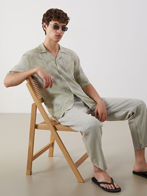 XSIDE Loose Fit Kısa Kollu Erkek Gömlek - S5OG40Z8-F9C