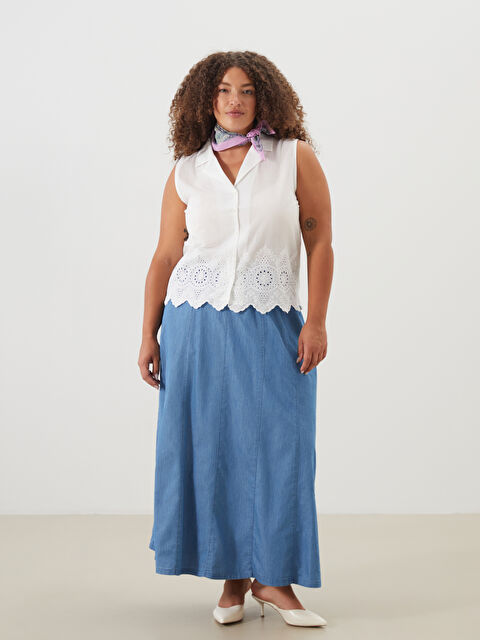 LCWAIKIKI Classic Ajurlu Kadın Gömlek