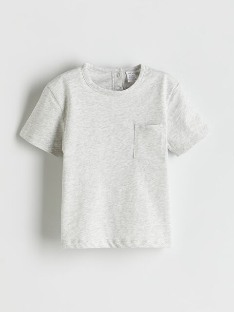 LCW baby Arkası Çıtçıtlı Basic Erkek Bebek Tişört - S5OH69Z1-847