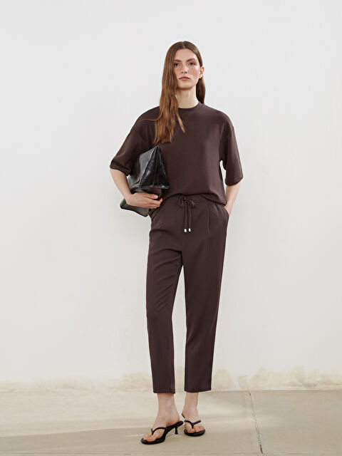 LCW Vision Beli Lastikli Havuç Kesim Kadın Pantolon - S5OH77Z8-R39