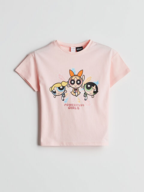 LCW Kids Powerpuff Girls Baskılı Kız Çocuk Tişört - S5OH84Z1-FUG