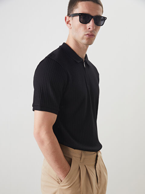 LCW Vision Polo Yaka Erkek Dokulu Tişört - S5OI28Z8-CVL