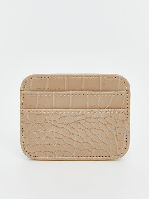 LCW ACCESSORIES Deri Görünümlü Kroko Desenli Kadın Kartlık - S5OI40Z8-EEW