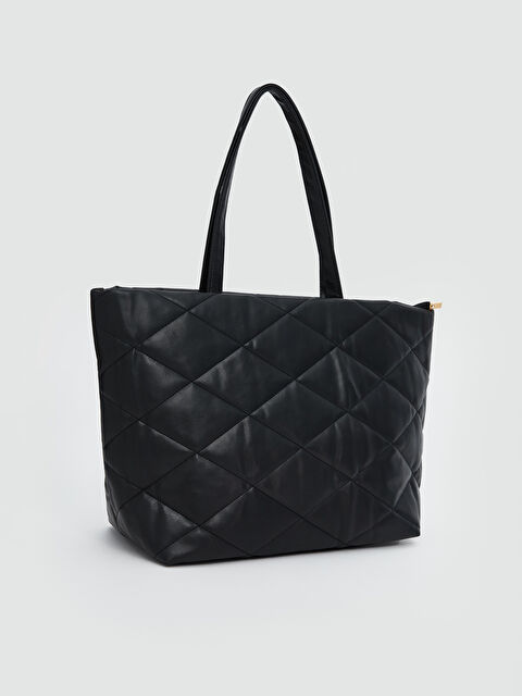 LCW ACCESSORIES Baklava Desenli Deri Görünümlü Kadın Omuz Çantası - S5OI54Z8-RQL