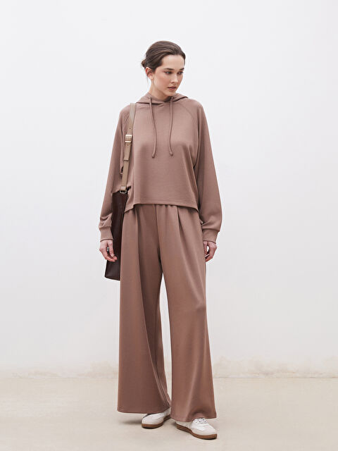 Soulife Beli Lastikli Geniş Paça Kadın Eşofman Altı - S5OI74Z8-EGM