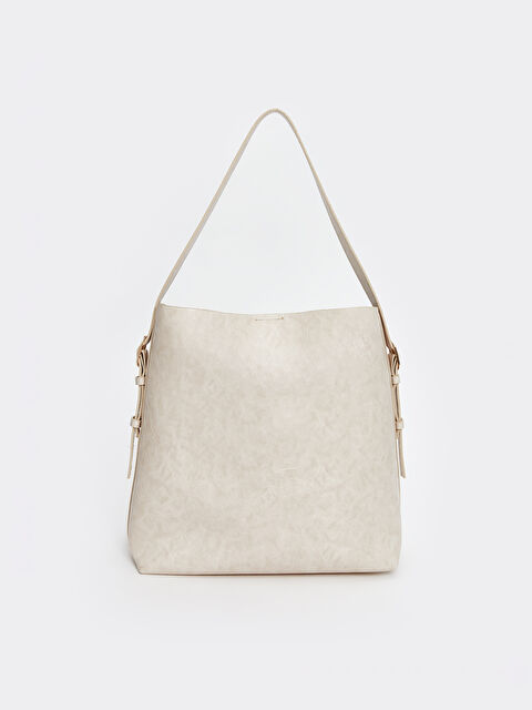 LCW ACCESSORIES Deri Görünümlü Kadın Kol Çantası - S5OI91Z8-CR8