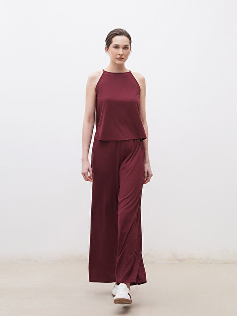 Soulife Beli Lastikli Dokulu Kadın Pantolon - S5OJ01Z8-CZF