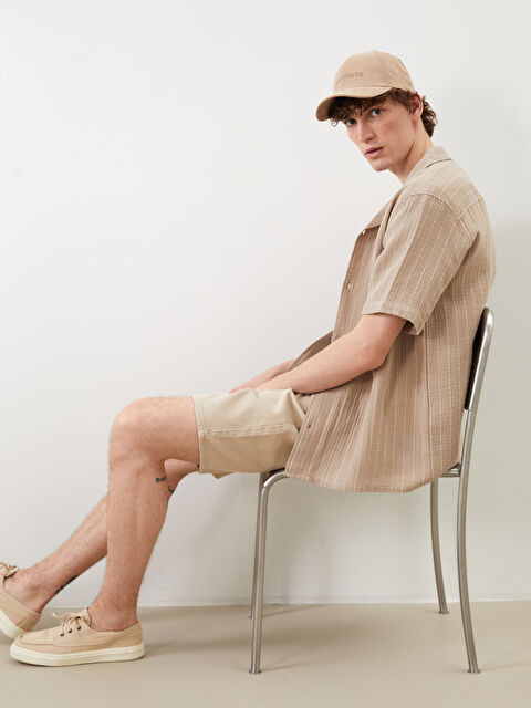 XSIDE Rahat Kalıp Kısa Kollu Müslin Erkek Gömlek - S5OJ37Z8-LE8