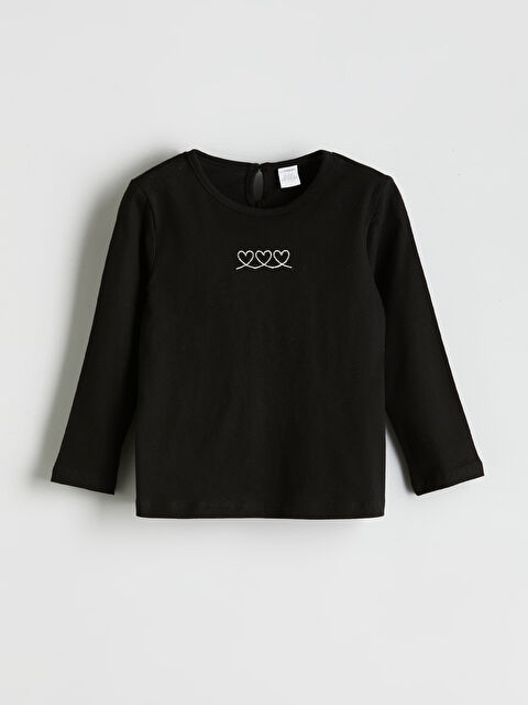 LCW Kids Bisiklet Yaka Baskılı Kız Çocuk Tişört - S5OK00Z1-CVL