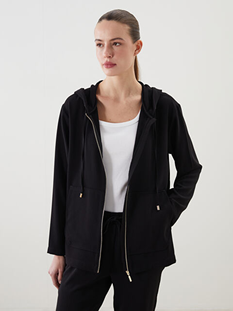 LCWAIKIKI Classic Kapüşonlu Kadın Tunik - S5OK06Z8-CVL