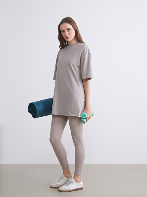 LCW Modest Beli Lastikli Kadın Spor Tayt - S5OK84Z8-GK0