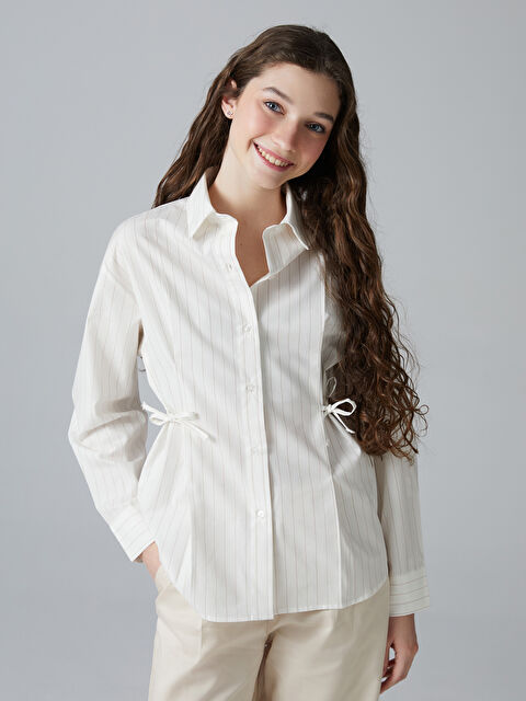 LCW Teen Çizgili Genç Kız Gömlek - S5OK88Z4-LFC