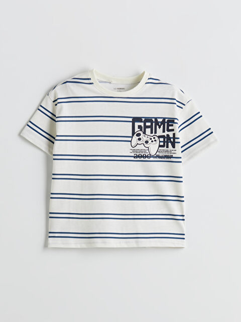 LCW Kids Bisiklet Yaka Baskılı Erkek Çocuk Tişört - S5OK94Z1-LS4