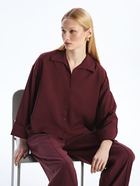 LCW Vision Modal Karışımlı Oversize Kadın Gömlek - S5OL14Z8-YHR