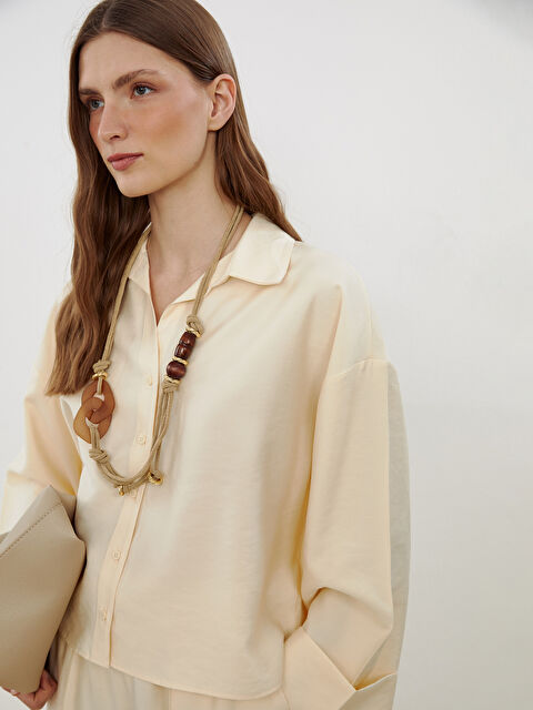 LCW Vision Modal Karışımlı Oversize Kadın Gömlek - S5OL14Z8-Z6G