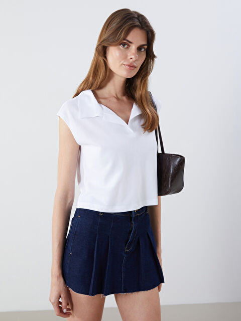 Natuvera Polo Yaka Pike Crop - S5OL92Z8-J5E