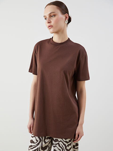 LCW Modest Dik Yaka Kadın Tişört - S5OL93Z8-L0C