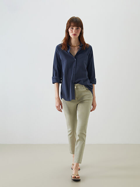 LCWAIKIKI Classic Slim Mom Kadın Jean Pantolon - S5OM12Z8-GHY