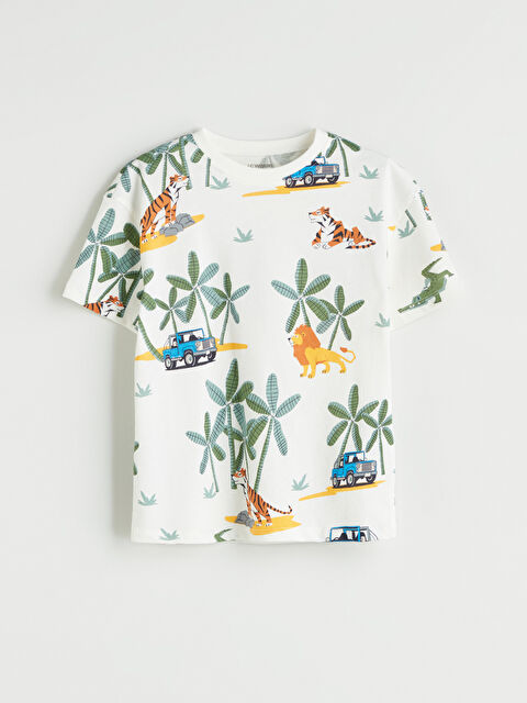 LCW Kids Bisiklet Yaka Baskılı Erkek Çocuk Tişört - S5OM19Z1-LRA