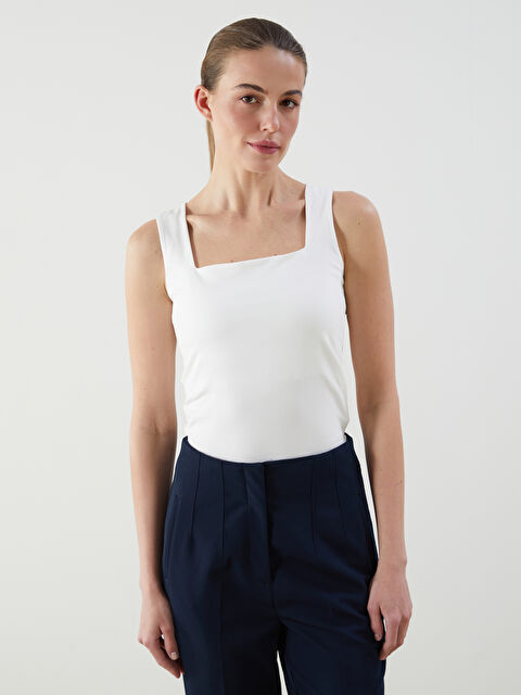 LCWAIKIKI Classic Kare Yaka Kadın Atlet - S5OM23Z8-R9J