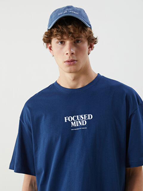 XSIDE Bisiklet Yaka Baskılı Penye Erkek Tişört - S5OM26Z8-M4U