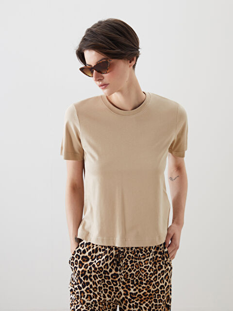 LCW Vision Crew Neck Women's T-Shirt - S5OM33Z8-FHL