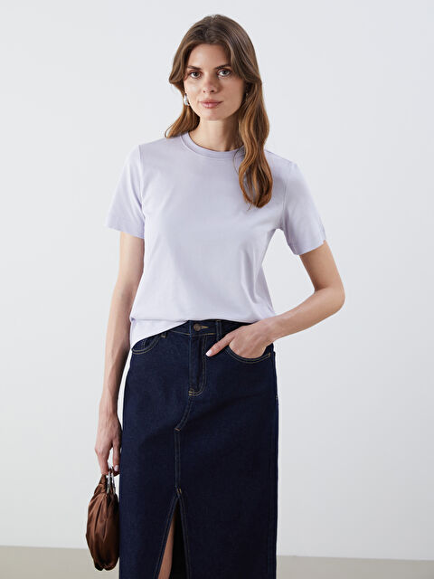 LCW Vision Bisiklet Yaka Kadın Tişört - S5OM33Z8-G8T