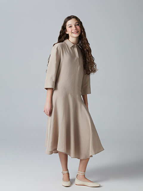 LCW Teen Gömlek Yaka Genç Kız Elbise - S5OM53Z4-GHA