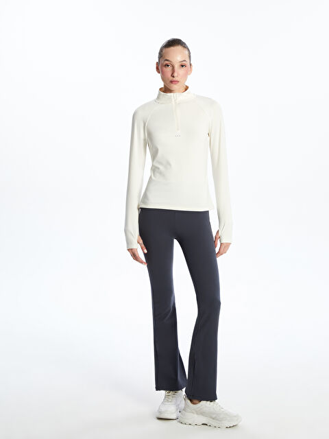 XSIDE ACTIVE Beli Lastikli İspanyol Paça Kadın Spor Tayt - S5ON08Z8-KWH