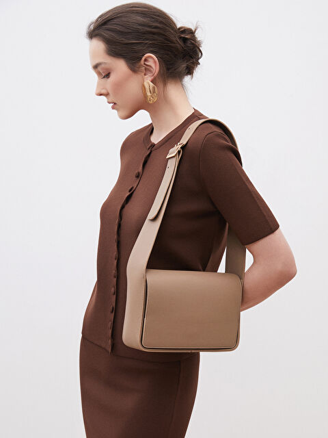 Soulife Deri Görünümlü Kadın Omuz Çantası - S5ON23Z8-DU7