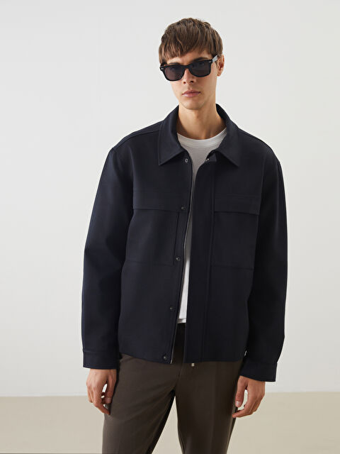 LCW Vision Rahat Kalıp Gömlek Yaka Erkek Mont - S5ON53Z8-RFH