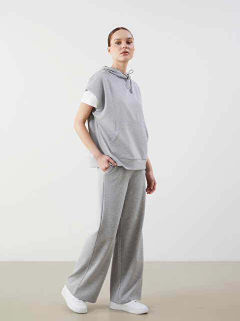 LCW Modest Beli Lastikli Geniş Paça Kadın Eşofman Altı - S5ON56Z8-CT3