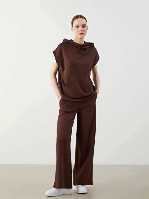 LCW Modest Beli Lastikli Geniş Paça Kadın Eşofman Altı - S5ON56Z8-L0C