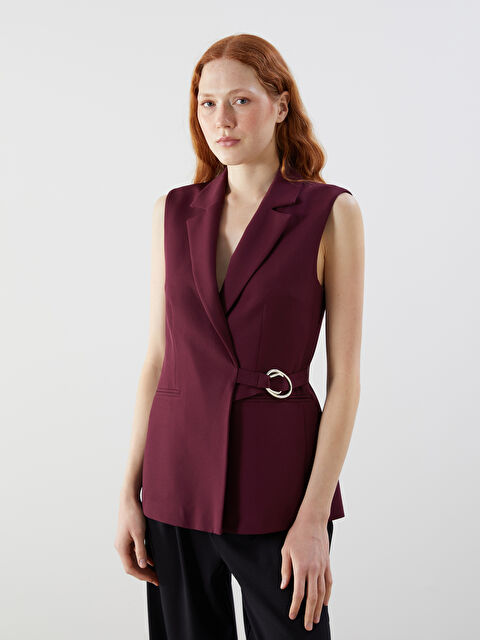 LCW Vision Ceket Yaka Kadın Klasik Yelek - S5ON89Z8-CZF