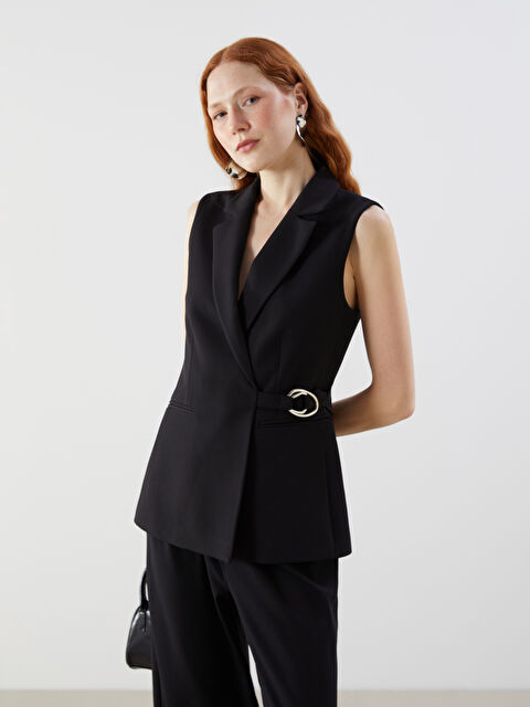 LCW Vision Ceket Yaka Kadın Klasik Yelek - S5ON90Z8-CVL