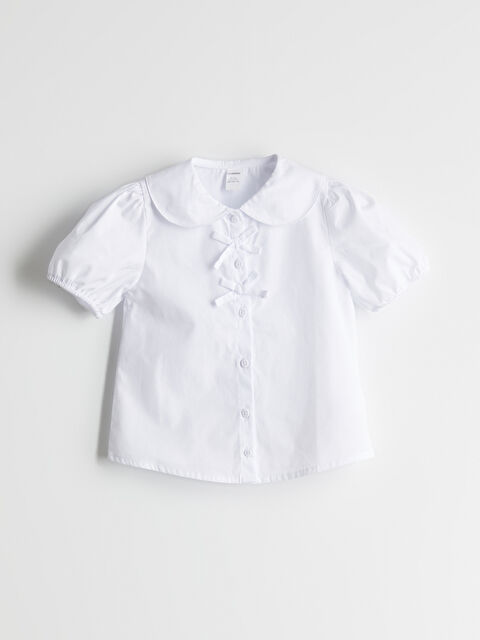 LCW Kids Kurdele Detaylı Kız Çocuk Gömlek - S5OO02Z1-J5E
