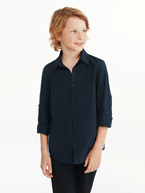 LCW Kids Basic Erkek Çocuk Gömlek - S5OO08Z4-HRC