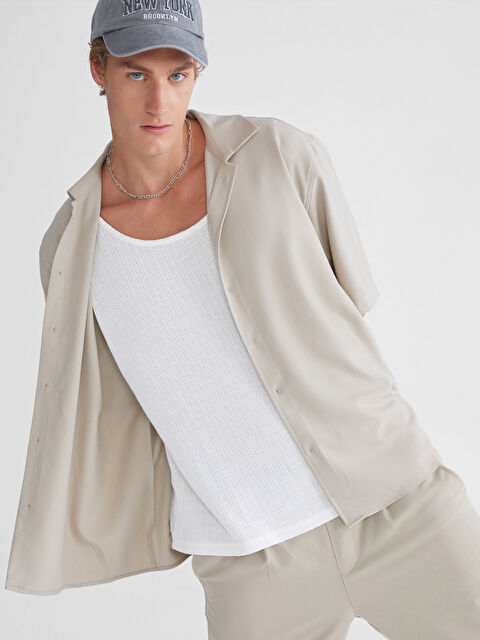 XSIDE Rahat Kalıp Kısa Kollu Erkek Gömlek - S5OO27Z8-J00