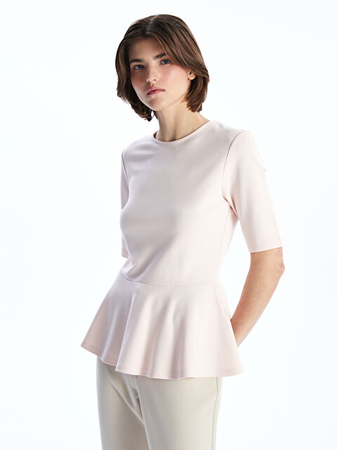 LCW Vision Bisiklet Yaka Peplum Bluz - S5OO47Z8-FR6