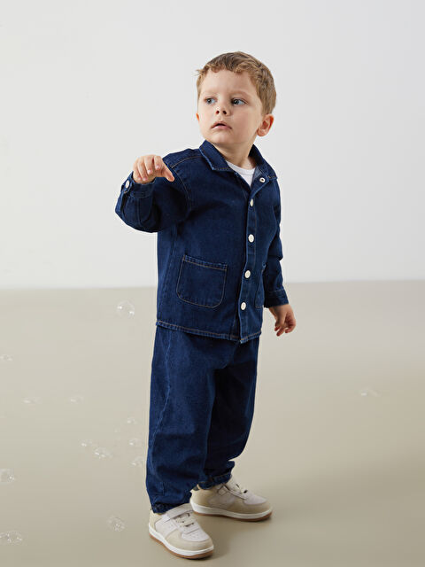 LCW baby Pamuklu Erkek Bebek Ceket ve Pantolon 2'li - S5OO73Z1-309