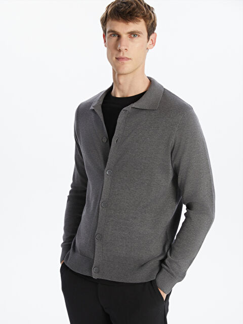 SOUTHBLUE Standart Kalıp Polo Yaka Erkek Triko Hırka - S5OO81Z8-DNJ