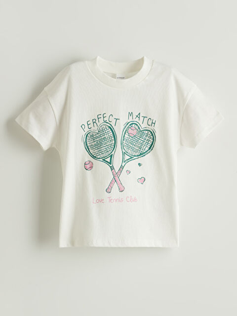 LCW Kids Crew Neck Cotton Girls' T-Shirt - S5OO97Z1-R9J