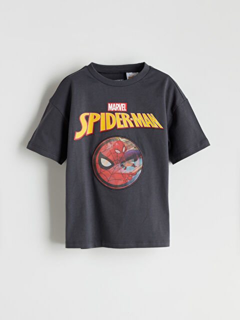 LCW Kids Spider-Man Baskılı Erkek Çocuk Tişört - S5OO98Z1-R4W