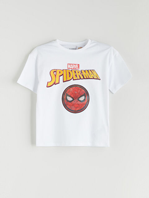 LCW Kids Spider-Man Baskılı Erkek Çocuk Tişört - S5OO98Z1-Q6K