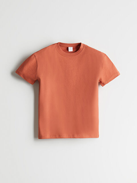 LCW Kids Bisiklet Yaka Basic Erkek Çocuk Tişört - S5OP69Z1-GRA