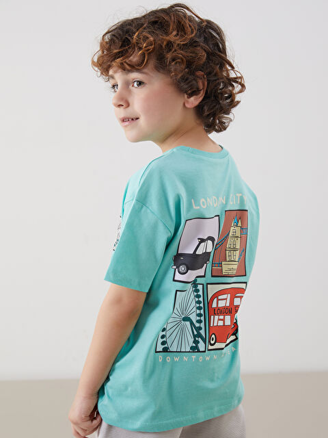 LCW Kids Bisiklet Yaka Baskılı Erkek Çocuk Tişört - S5OP81Z1-G3E